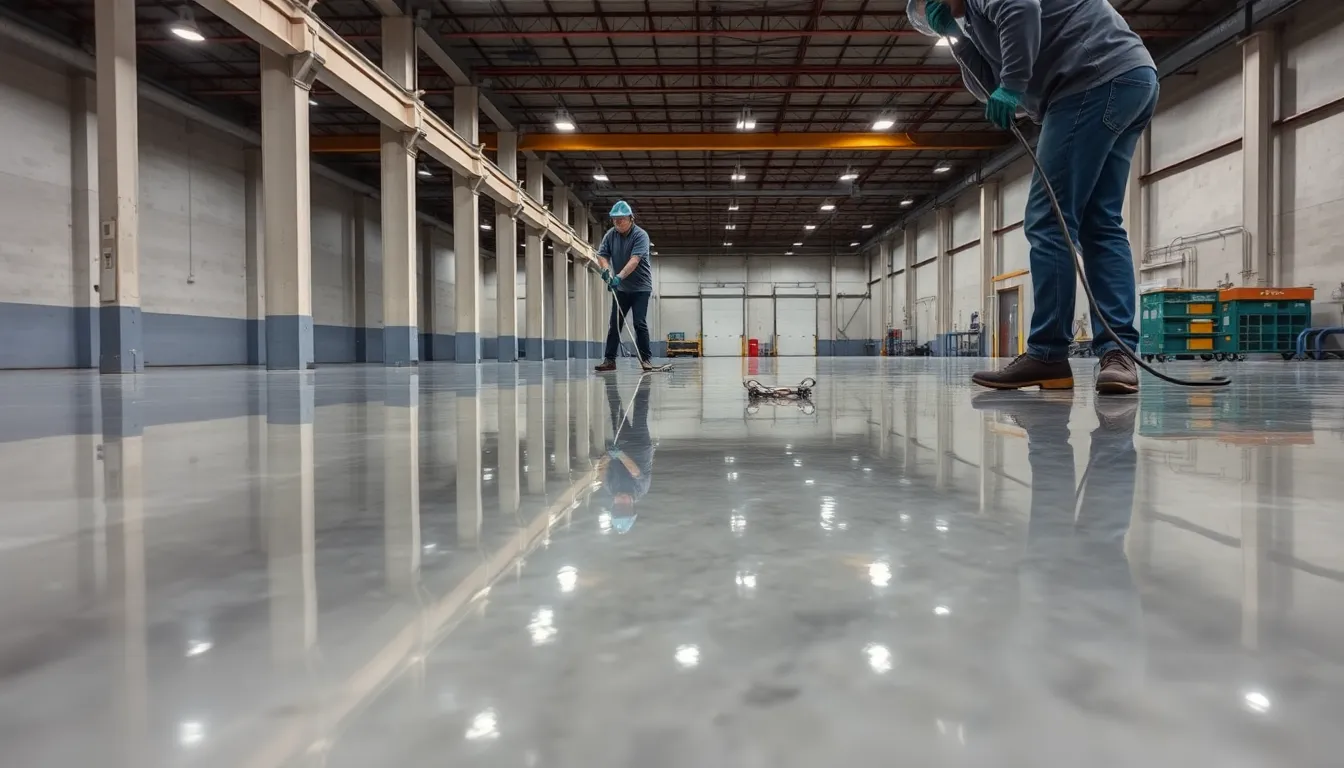 تکنیک‌های حرفه‌ای اجرای کف‌پوش اپوکسی مایع در فضاهای صنعتی و تجاری - هارد شاینی